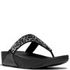 FIT FLOP WOMENS WEDGE TOE POST SANDAL - ALL BLACK